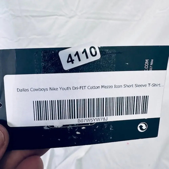 NEW Nike Dri Fit Dallas Cowboys Icon T-Shirt Short Sleeves Blue Youth Medium - Picture 2 of 8